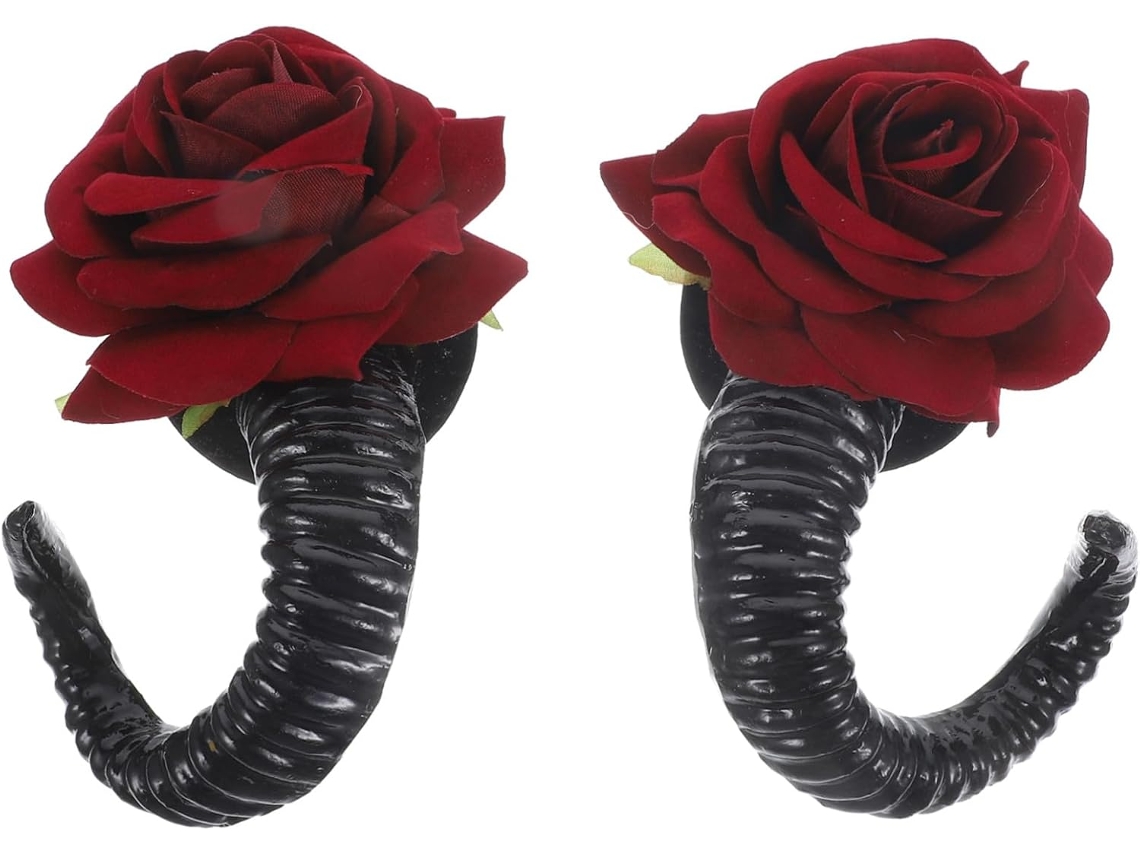 Clips Para El Cabello Con Cuernos De Cosplay Estilo Gótico, Accesorios De Cuernos De Diablo Para Mujer.