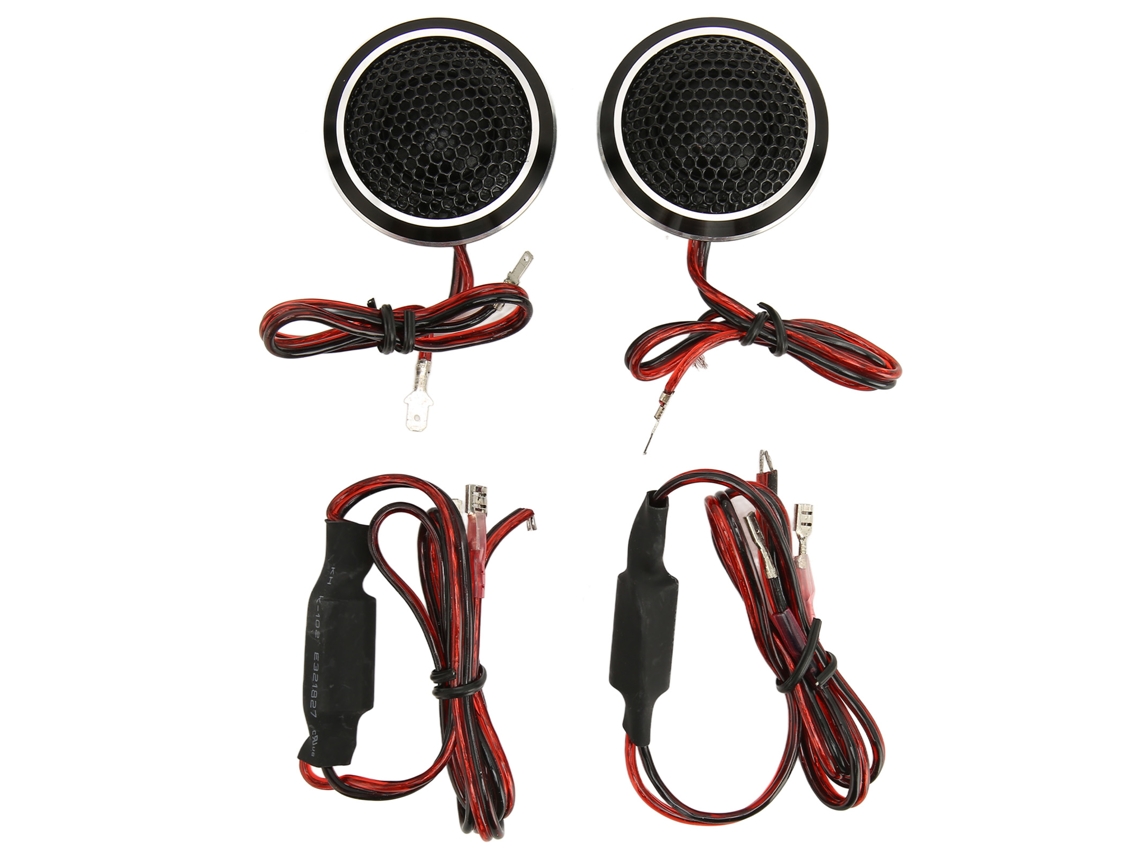 Mali 2pçs Tweeters de Carro Preto 25mm 150w Design Compacto Liga de Alumínio para Sistema 2 Vias Veicular