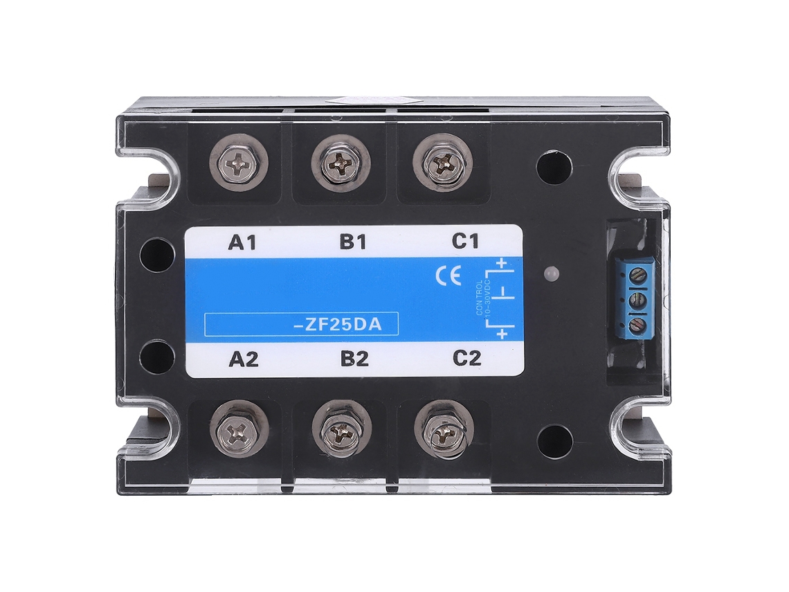 Relé Estático De Cc/ca Berm3-zf25da Ssr Para Control De Potencia, Con Placa Disipadora De Calor De Material Resistente A La Corrosión.