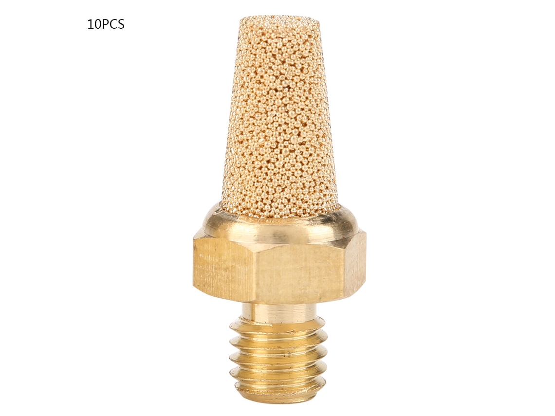 2026velora-muffler Silenciador Neumático De Latón Con Rosca Macho Filtro Reductor De Ruido (m5, 10 Piezas)
