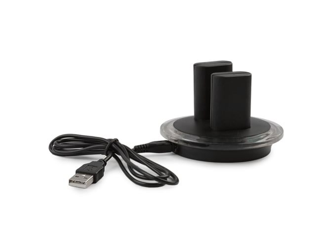 Soporte Cargador + Batería Xbox One REYTID Dual LED Controller Charging Dock Includes 2x Rechargeable Batteries Negro