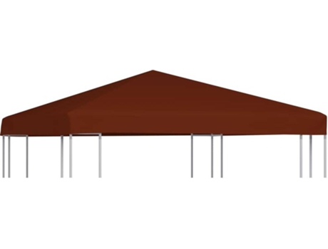 vidaXL Toldo de cenador terracota 310 g/m² 3x3 m