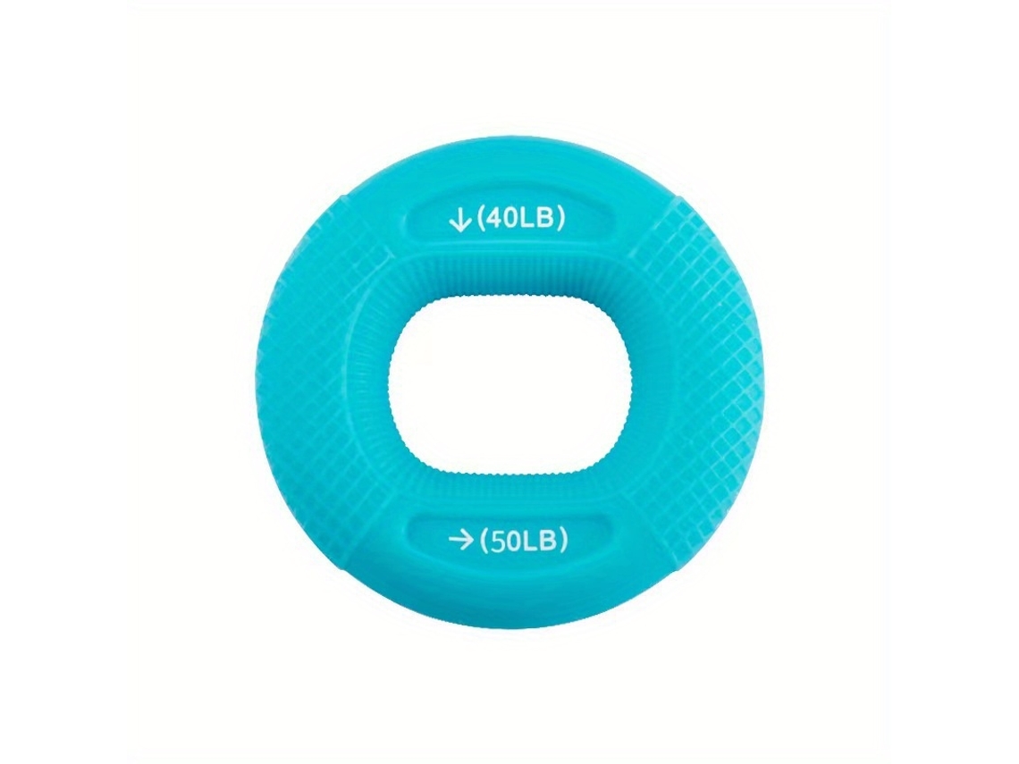 Anillo de entrenamiento muscular de mano de silicona azul, soporta de 9 a 36 kg, para aumentar la fuerza de las manos.