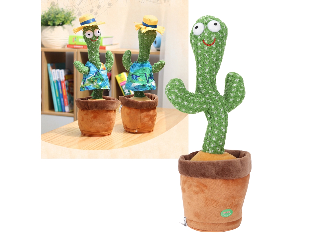 Juguete Eléctrico De Cactus Bailarín Con Flauta Y Música Para Niños - Tiempo De Juego Educativo