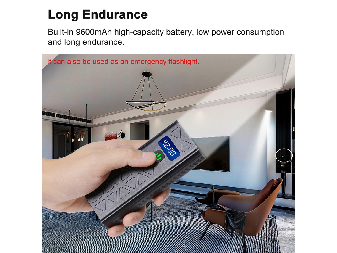 Luz Delantera Recargable De 8 Led De Alto Brillo Con Batería Externa De 9600 Mah, Certificación Ipx6 Y 5 Modos Para Bicicletas De Montaña Y De Carretera.