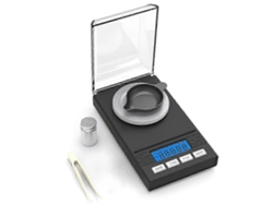 Báscula de precisión portátil de miligramos de 0,001 g con pantalla LCD para laboratorio