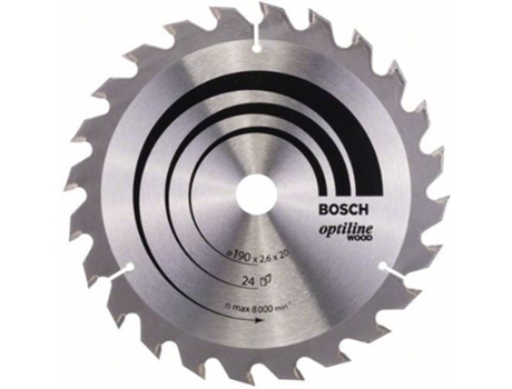 Disco de Sierra Circular BOSCH Optiline Madera 190x20/16x2.6 mm - 24
