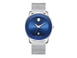Reloj De Cuarzo Para Hombre (blanco Y Azul - Correa De Malla)