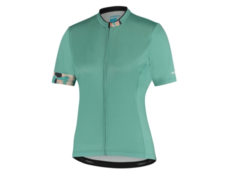Camiseta de Mujer SHIMANO Corta Mizuki Verde (L)