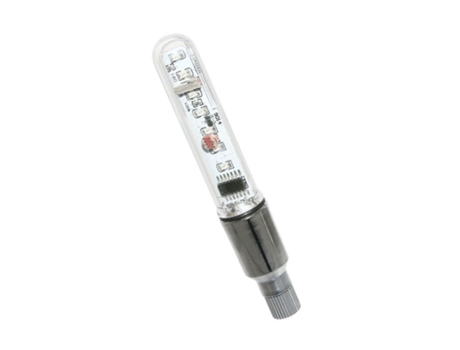 Luz de bicicleta a pilas de 12 funciones sobre válvula holográfica con 3 pilas P2R Lr44 Vp-Vs