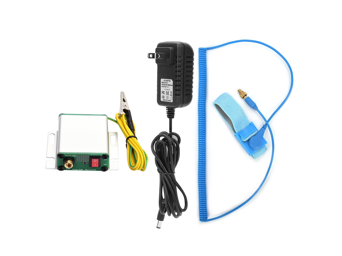Pulsera Antiestática Anjies D001 Con Alarma Anti-estática Esd Para Estaciones De Trabajo Ac100~240v