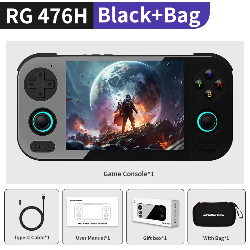 Estándar (sin Juegos) negro Con Bolsa consola De Juegos Rg 476h De 4,7" Hd Wifi Videojuegos