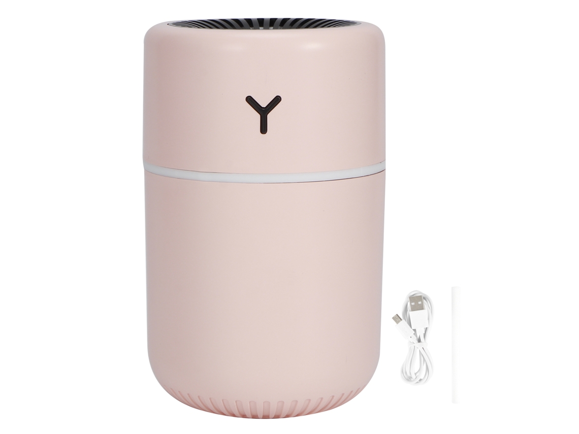 Mini humidificador de 260 ml con USB recargable y luz ambiental colorida para el hogar