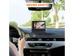 Monitor Bebê Carro 1080p Câmera Visão Noturna 4.3 Polegadas Espelhamento Tela Fácil Instalação