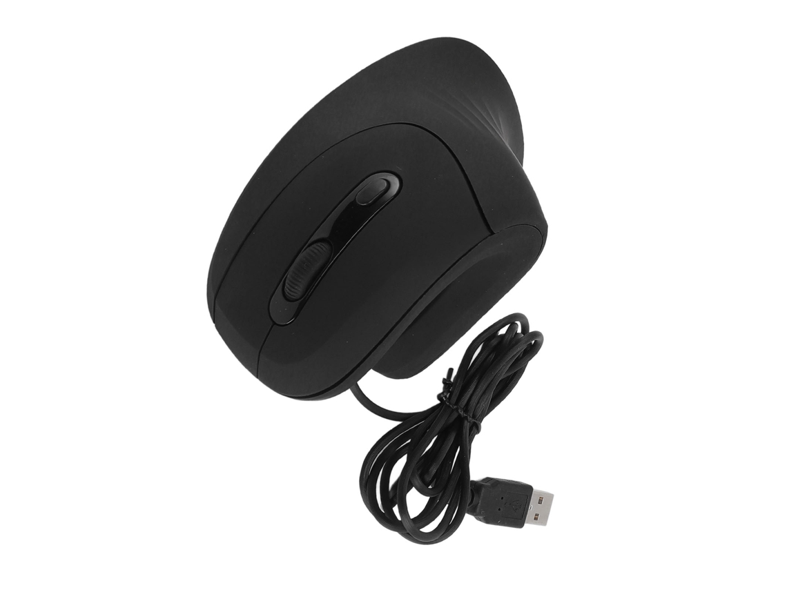 Ratón Vertical Ergonómico Con Cable, Clic Silencioso Y 4 Niveles De Dpi Ajustables Para Windows, Chrome Y Linux.