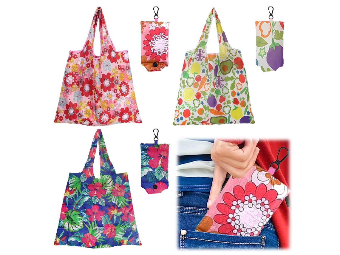 KOFIHETY 3pcs Bolsas de Compra Dobles, Reutilizables, Bolsa de Compra Grande, Impermeable y Lavable en Máquina, para Compras Diarias, Viaje y Almacenamiento