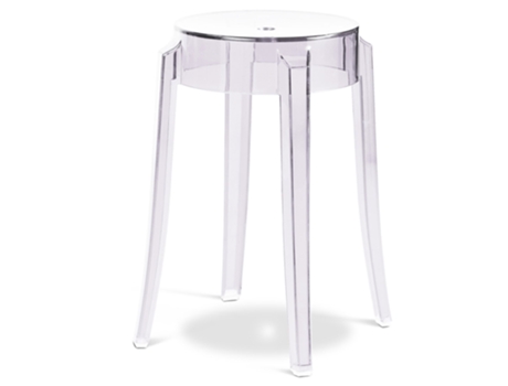 Taburete de bar Victoria Queen diseño transparente 47cm GHOST STYLE