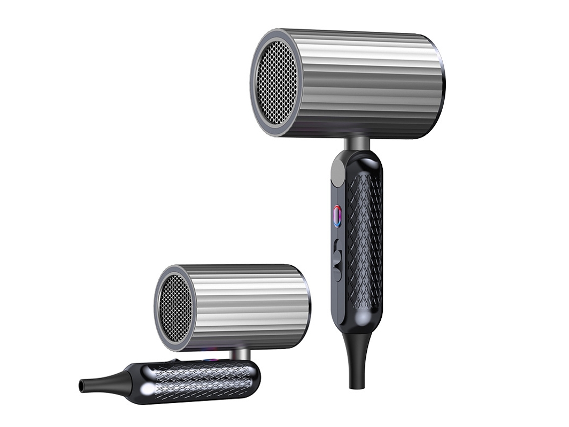 Secador de Pelo Plegable Secador de Pelo Iónico 1800W 3 Niveles de Calor y 2 Niveles de Velocidad Cuidado del Cabello con Luz YEMAESRE
