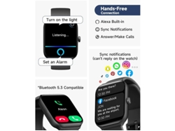 Reloj inteligente F96 para mujer, de 1,90 pulgadas, con monitor de actividad física, compatible con llamadas, resistente al agua IP68 y monitor de frecuencia cardíaca. Yizhood