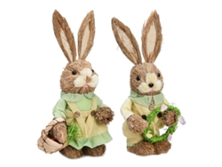 Adorno Rústico De Conejito De Pascua, Muñeco Para Pareja, Decoración De Primavera Para El Hogar Y Fiestas, 35 Cm