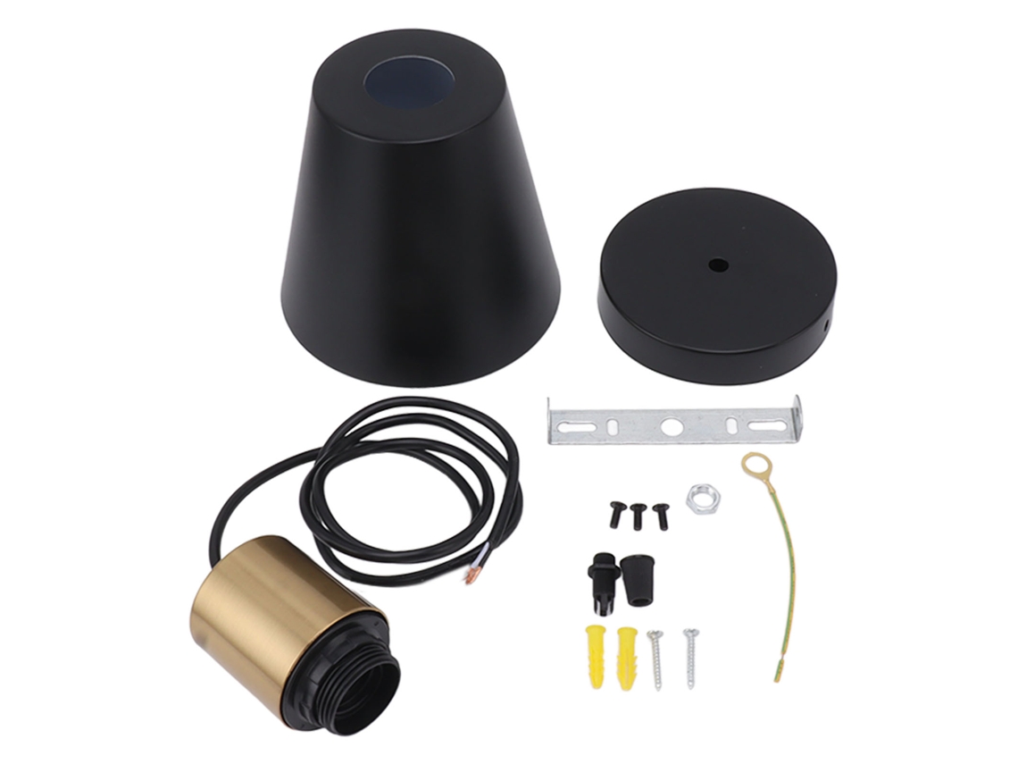 Rebe-lámpara Colgante Industrial De Metal Negro, Moderna Nórdica, Fixture De Luz Colgante Para Bombilla E26/e27, 85-265v