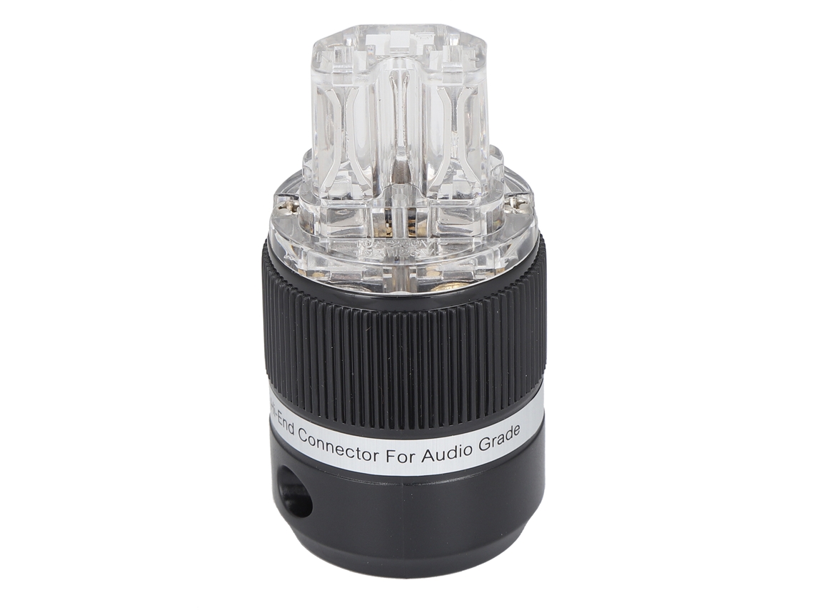 Enchufe De Alimentación De Ca Monosaudio De Cobre Puro Rodiado Para Cable De Alimentación De Audio 100-250v (f101r
