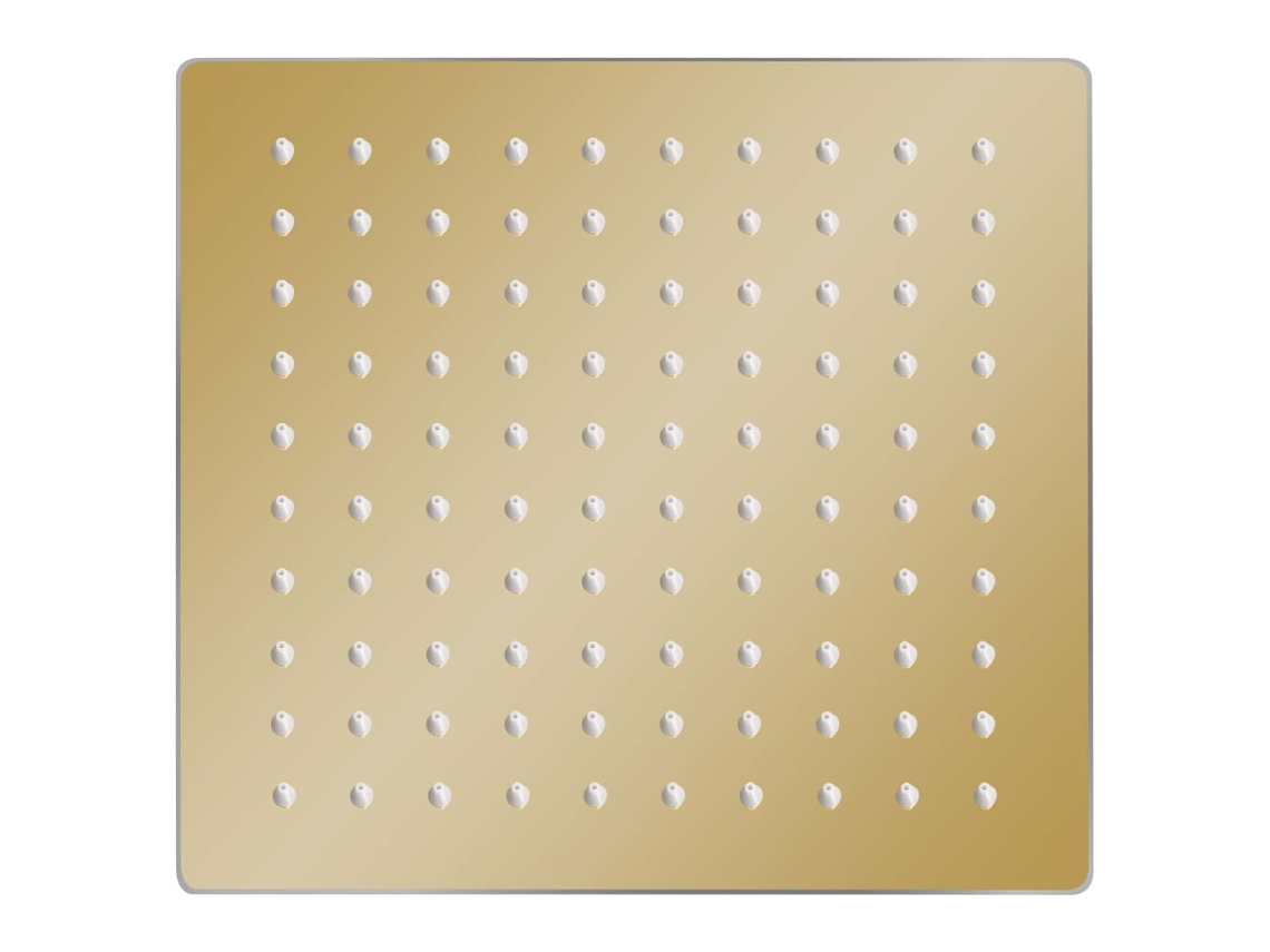Maison Exclusive - Cabezal Ducha Efecto Lluvia Acero Inox Cuadrado Dorado 20x20 Cm