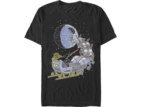 Camiseta ROCKINSTONE Darth Vader Navidad Trineo Star Wars (XXXL)