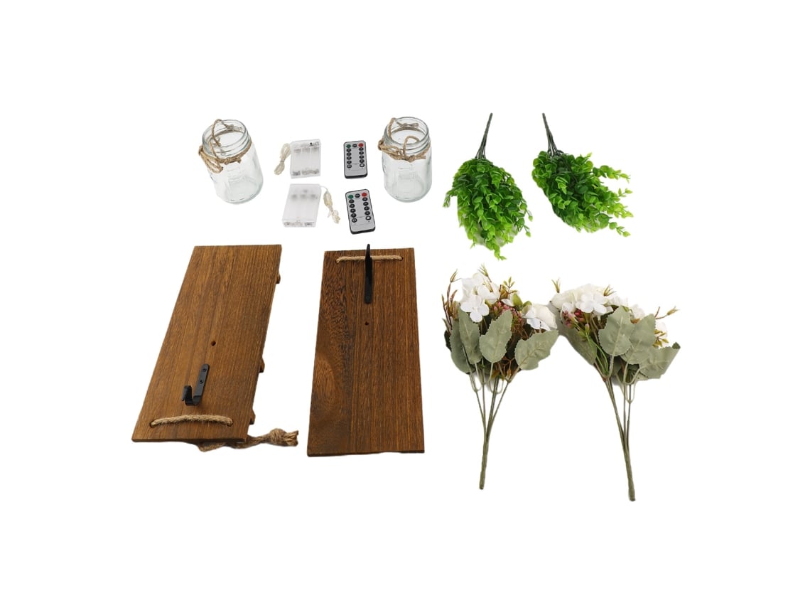 2026-2 Lámparas De Pared De Vidrio Rústico Con Luz Led Y Control Remoto, Decoración De Salón Con Rosa Blanca