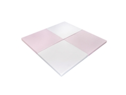 Alfombra infantil rosa de 120x120x5 cm. Desmontable y plegable. 3 en 1 Xaluca