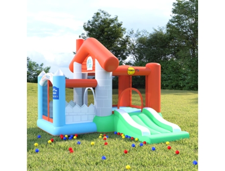 Castillo hinchable con tobogán PVC 272x257x220 cm HAPPY HOP
