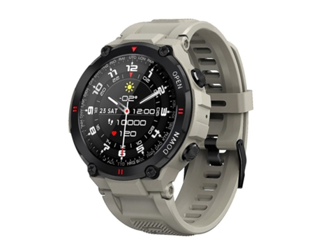 Reloj Inteligente con Monitor de Ritmo Cardíaco Reloj Deportivo con Podómetro Calorías Sueño Cronómetro Gris BISBISOUS