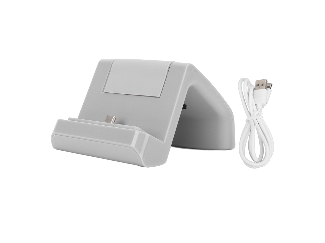 Mali base de Carregamento para Switch Lite com Luz Led Indicadora e Suporte Estável Cinza