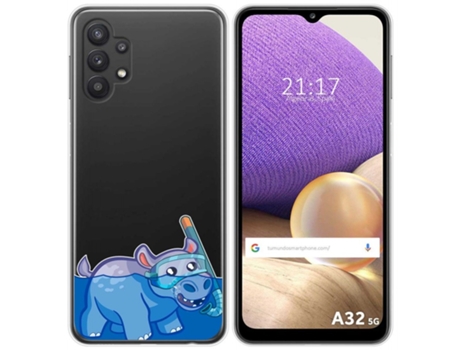 Carcasa Samsung Galaxy A32 5G TUMUNDOSMARTPHONE Dibujos Transparente Multicolor