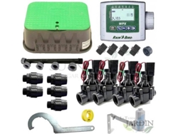 Kit Profesional Riego Automático RAIN BIRD de 4 Zonas 9V