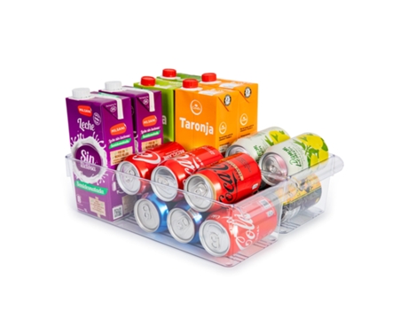 Doble Organizador Rectangular Para Nevera con Asa System Nº 12 PLASTIC FORTE