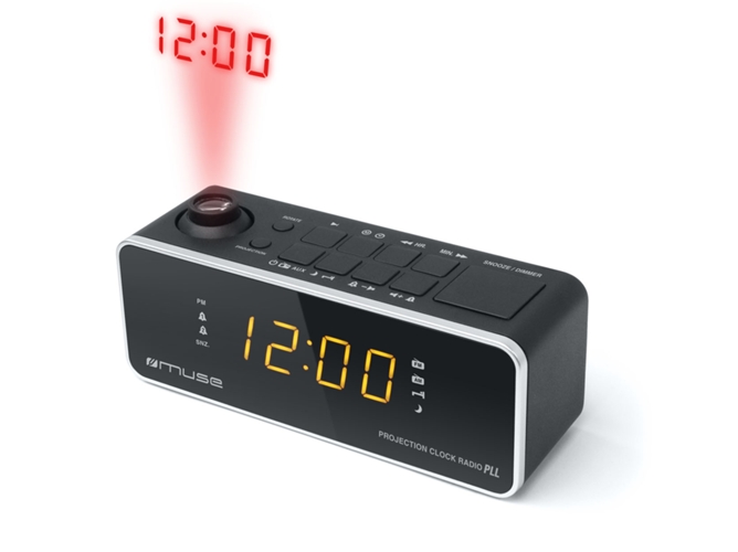 resumen Discriminatorio Absorbente Radio Despertador MUSE M-188 P (Negro - Digital - FM/MW - Corriente - Alarma  Doble - Función Snooze) | Worten.es