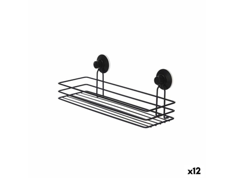 Soporte de Ducha Negro Acero ABS 35 x 13 x 13 cm (12 Unidades) BERILO