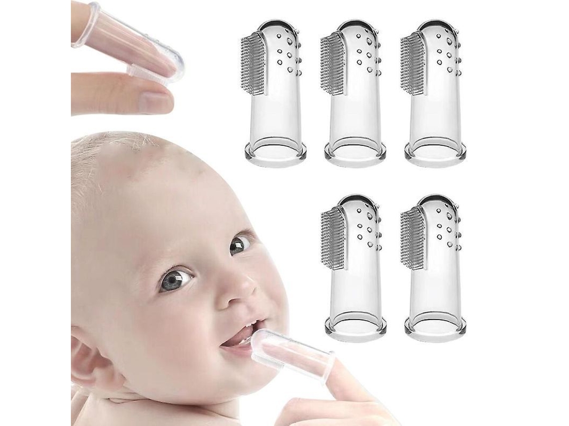 Paquete De 5 Cepillos De Dientes De Silicona Para Bebés Y Niños Pequeños: Masajeador Bucal Y Alivio Dental.