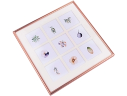 Elegante marco de fotos fácil de colgar, 9 compartimentos, aluminio y plástico, ideal para fotos personalizadas GOKOCO