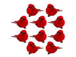 Adornos navideños - 10 piezas de clips de pájaros para árbol RNEMITERY