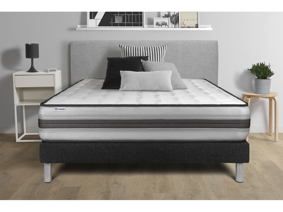 Canapé de Matrimonio Vital Power Recover VITALIT Espuma con memoria Negro (140x190)