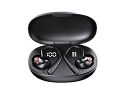 Auriculares inalámbricos estéreo Bluetooth 5.3 con micrófono, HD, para deportes, negros