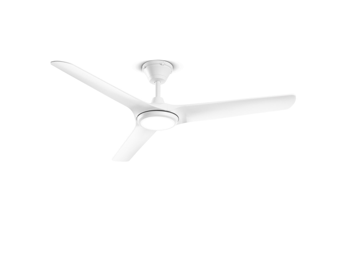 Ventilador de techo Perenz 7194 B CT blanco con luz Ø 142 cm, 3 aspas, 9 velocidades, motor DC de 25 W, silencioso