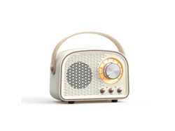 Mini Altavoz Portátil Retro Bluetooth Mdug Con Reproductor Mp3 Estéreo Inalámbrico Compatible Con Tarjeta Tf (blanco)