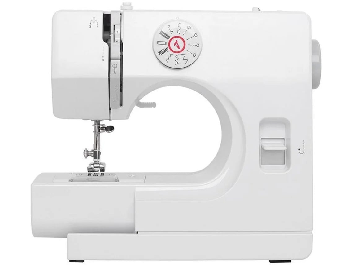 Mini máquina de coser portátil pequeña con puntada inversa y 12 puntadas incorporadas, color blanco Yizhood