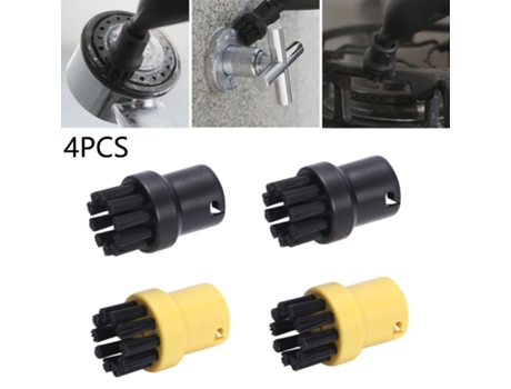 Paquete de 4 cepillos limpiadores a vapor, cepillo redondo para Karcher Sc952 Sc1052 Sc1122 Sc1125, aspiradora limpiadora limpiamoquetas de repuesto