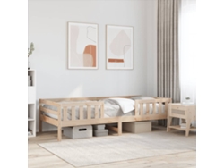 Estructura De Cama Sin Colchón Madera Maciza De Pino 90x200 Cm