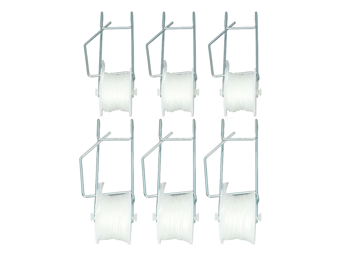 Kit De 6 Ganchos De Soporte Para Tomates Con Cuerda Galvanizada De 15 M Para Invernadero.
