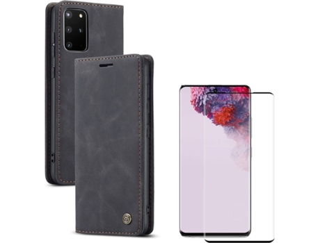 Carcasa y Protector Samsung S20 Plus Livro Caseme Elite Negro